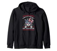 Chat Patriotique 250 Ans Amérique indépendante 1776 2026 Sweat à Capuche