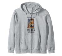 Chat Patriotique 250 Ans Amérique indépendante 1776 2026 Sweat à Capuche