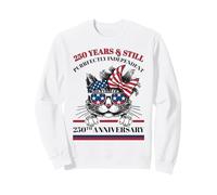 Chat Patriotique 250 Ans Amérique indépendante 1776 2026 Sweatshirt