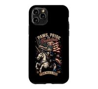 Chat Patriotique Licorne Ride Wild and Free Coque pour iPhone 11 Pro