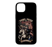 Chat Patriotique Licorne Ride Wild and Free Coque pour iPhone 14 Plus