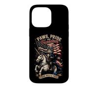 Chat Patriotique Licorne Ride Wild and Free Coque pour iPhone 14 Pro Max