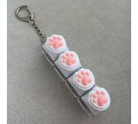 Chat Patte Clavier Fidget Jouets pour Adultes, Clicky Keycap Clicker Porte-clés pour l'Autisme ASMR Travail Stress soulagement TDAH et l'anxiété Cat Lover