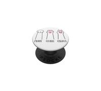 Chat Pattes Pierre Feuille Ciseaux Humour Original Drôle PopSockets PopGrip Adhésif