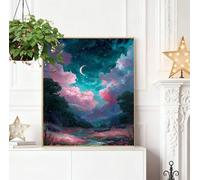 Chat Peinture Diamant Adulte, 5D Dessin Animé Diamond Painting Complet, DIY Broderie Diamant Kit pour Débutants, Strass Point de Croix Cristal Painting by Numbers pour Murale Décor 60x80cm H-J1050