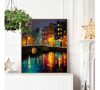 Chat Peinture Diamant Adulte, 5D Dessin Animé Diamond Painting Complet, DIY Broderie Diamant Kit pour Débutants, Strass Point de Croix Cristal Painting by Numbers pour Murale Décor 100x150cm H-J1054