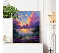 Chat Peinture Diamant Adulte, 5D Dessin Animé Diamond Painting Complet, DIY Broderie Diamant Kit pour Débutants, Strass Point de Croix Cristal Painting by Numbers pour Murale Décor 100x150cm H-J1046