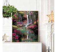 Chat Peinture Diamant Adulte, 5D Dessin Animé Diamond Painting Complet, DIY Broderie Diamant Kit pour Débutants, Strass Point de Croix Cristal Painting by Numbers pour Murale Décor 75x100cm H-J1048