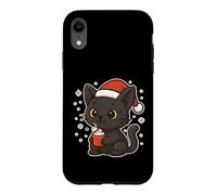 Chat Père Noël avec Cacao Chaud Coque pour iPhone XR
