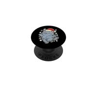 Chat Père Noël Dansant avec Notes de Musique PopSockets PopGrip Adhésif