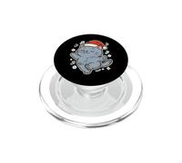 Chat Père Noël Dansant avec Notes de Musique PopSockets PopGrip pour MagSafe