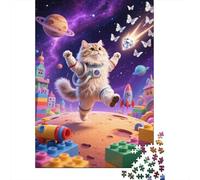 Chat Persan Adultes Puzzles 1000 Pièces Chat Persan Building Blocks, pour Adultes Et Enfants Jeu Éducatif Classique Cadeaux en Bois Décor À La Maison 1000pcs (75x50cm)
