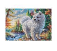 Chat Persan Blanc dans Un Champ de Fleurs 300 Pieces Casse-tête Adulte en Carton sans Déformation Les Animaux Mignons accompagnent Très Difficile Haute Difficulté Anti-Stress Décoration Murale Cadeau
