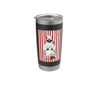 Chat persan Café et peignoir Art rayé Gobelet isotherme en acier inoxydable double paroi