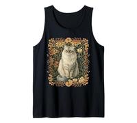 Chat Persan dans Un Jardin Vintage Style William Morris Débardeur