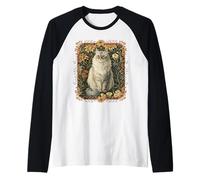 Chat Persan dans Un Jardin Vintage Style William Morris Manche Raglan