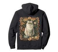 Chat Persan dans Un Jardin Vintage Style William Morris Sweat à Capuche