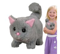 Chat persan électrique, peluche ABS interactif STK | Queue robotique qui miaule 19 x 11 x 17 cm 180 g, cet électronique marche et hoche pour , garçons, filles et divertissement pour b b