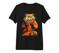 Chat Persan Mignon tricoté Confortable Automne Animal Art Graphique T-Shirt Haut de Gamme