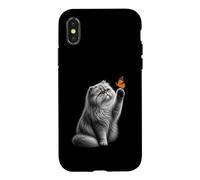 Chat Persan Papillon Nature Lover Feline Art Coque pour iPhone X/XS