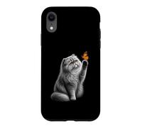 Chat Persan Papillon Nature Lover Feline Art Coque pour iPhone XR