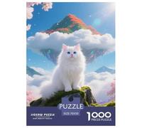 Chat Persan Puzzle De 1000 Pièces pour Adultes DIY Divertissement Puzzles Classiques Chaton de Compagnie Mignon Illustration Colorée Adultes Et Enfants Dès 14 Ans70x50cm/1000pcs