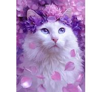 Chat pétale Rose Puzzle pour Adultes 1200 pièces, Puzzles Classiques, Détente & Relaxation, Famille Jeu Puzzles, Puzzle de Décoration