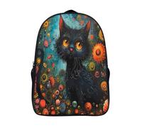 chat petit sac a dos à la mode et durable 12 ans et plus sac scolaire de voyage 2 compartiment flore sacs à dos imprimé en 3d-16,filles et garçons pour les voyages les affaires
