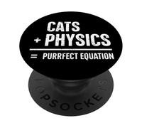 Chat Physique Humour Science Nerd Amoureux des Chats PopSockets PopGrip Adhésif