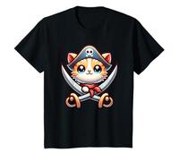 Chat pirate chaton parle comme un pirate jour pour enfant fille garçon T-Shirt