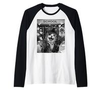 Chat Pirate Dernier Jour d'école Summer Break Funny Selfie Manche Raglan