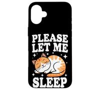 Chat Please Let Me Sleep Chats Mignons Coque pour iPhone 16 Plus