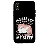 Chat Please Let Me Sleep Chats Mignons Coque pour iPhone X/XS
