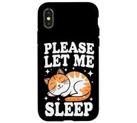 Chat Please Let Me Sleep Chats Mignons Coque pour iPhone X/XS