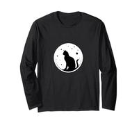 Chat Pleine Lune Sweet Cat Stuff Casual Kitty Vibes Art Graphique Manche Longue