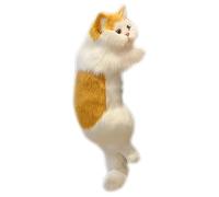 Chat poilu avec pendentif chat - Simulé en peluche avec figures d'animaux, pendentif pour décoration de bureau, pendentif TV