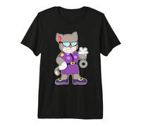 Chat Policière Menottes Police T-Shirt Haut de Gamme