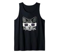 Chat Portant des Lunettes d'éclipse Solaire, Chat Amusant Débardeur