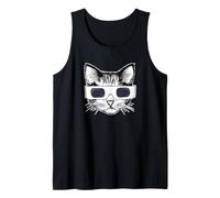 Chat Portant des Lunettes d'éclipse Solaire Chat Débardeur