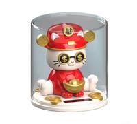 Chat porte-bonheur automatique à détection de lumière, décoration élégante pour la maison ou le bureau, améliorant n'importe quel espace (A-rouge)
