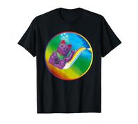 Chat Porte-Bonheur Chat Mignon Maneki-Neko Arc-en-Ciel T-Shirt Graphique avec Valeur