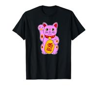 Chat Porte-Bonheur Chats Maneki-Neko Chat d'oeil Lucky Yoga T-Shirt Graphique avec Valeur