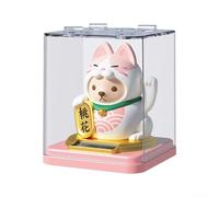 Chat porte-bonheur durable avec détection de lumière, pièce décorative parfaite pour votre bureau ou voiture (C)