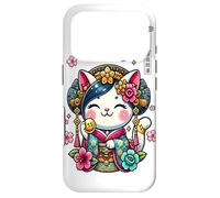 Chat Porte-Bonheur Geisha Japonais Fortune & Tradition Style Kawaii Coque pour iPhone 17 Pro