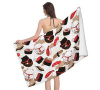 Chat Porte-Bonheur Serviette De Bain Douce Drap De Plage Grande Serviette De Plage pour Douche Natation Voyage Hôtel 80X130Cm