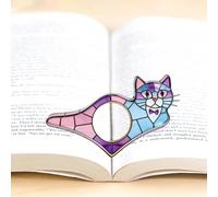 Chat Porte-Page Livre pour Pouce en Acrylique, Porte Page Léger et Lisse pour Lecture à Une Main, Accessoire de Lecture pour Romans, Manuels, Cahiers, Idée Cadeau Lecteurs-04