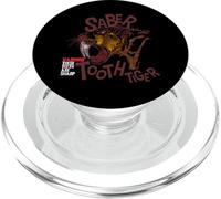 Chat prédateur disparu à Dents de Sabre Inscription Humor PopSockets PopGrip pour MagSafe