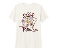 Chat prédateur disparu à Dents de Sabre Inscription Humor T-Shirt Haut de Gamme