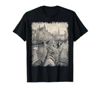 Chat Prenant Selfie Bruges Belgique Canal T-Shirt