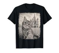 Chat Prenant Selfie Saint Basilic Moscou Russie T-Shirt
